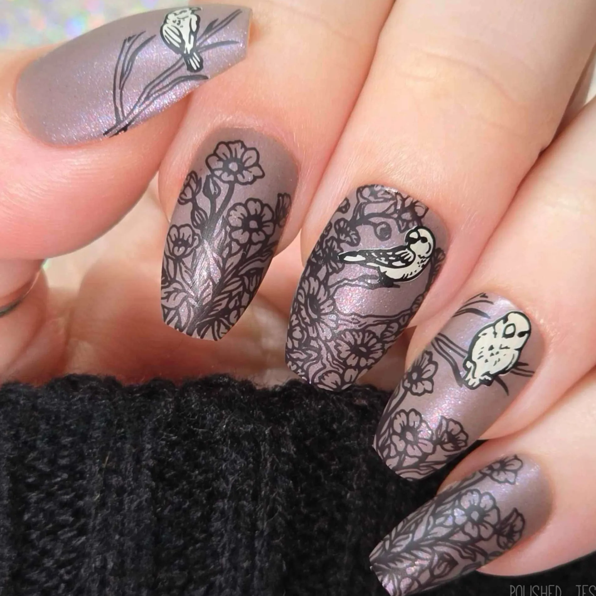 Love Birds (M569) - Nail Stamping Plate