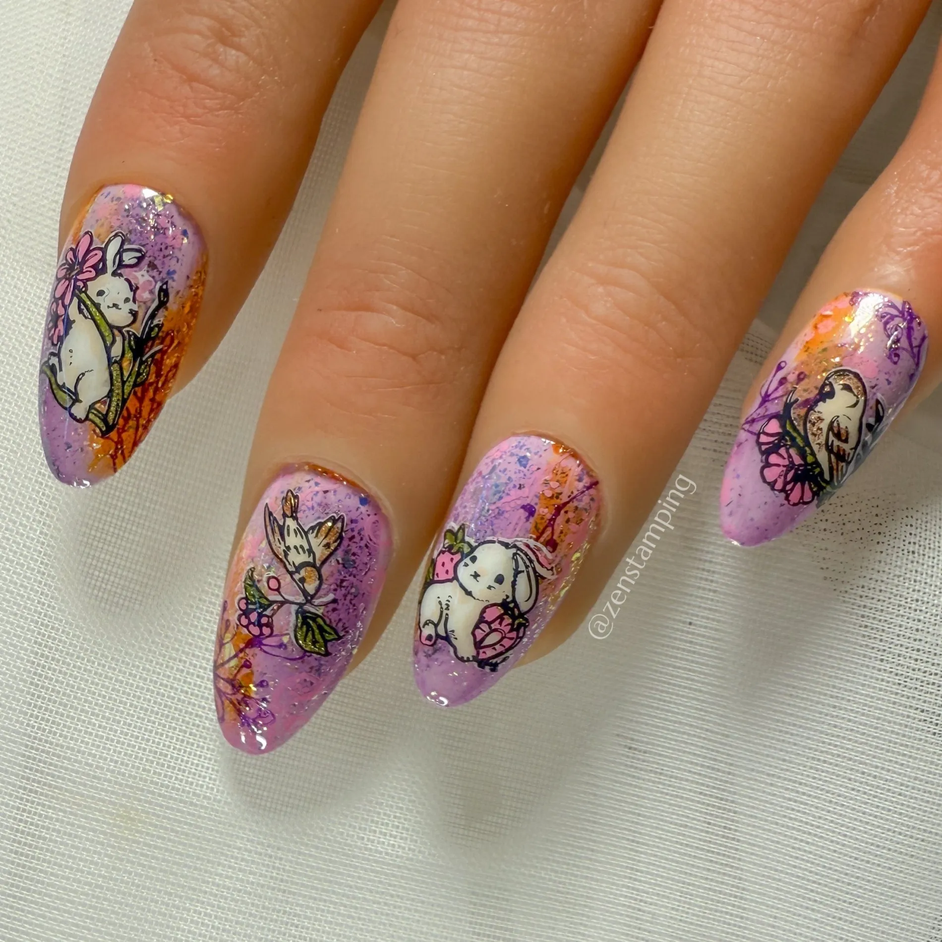 Love Birds (M569) - Nail Stamping Plate