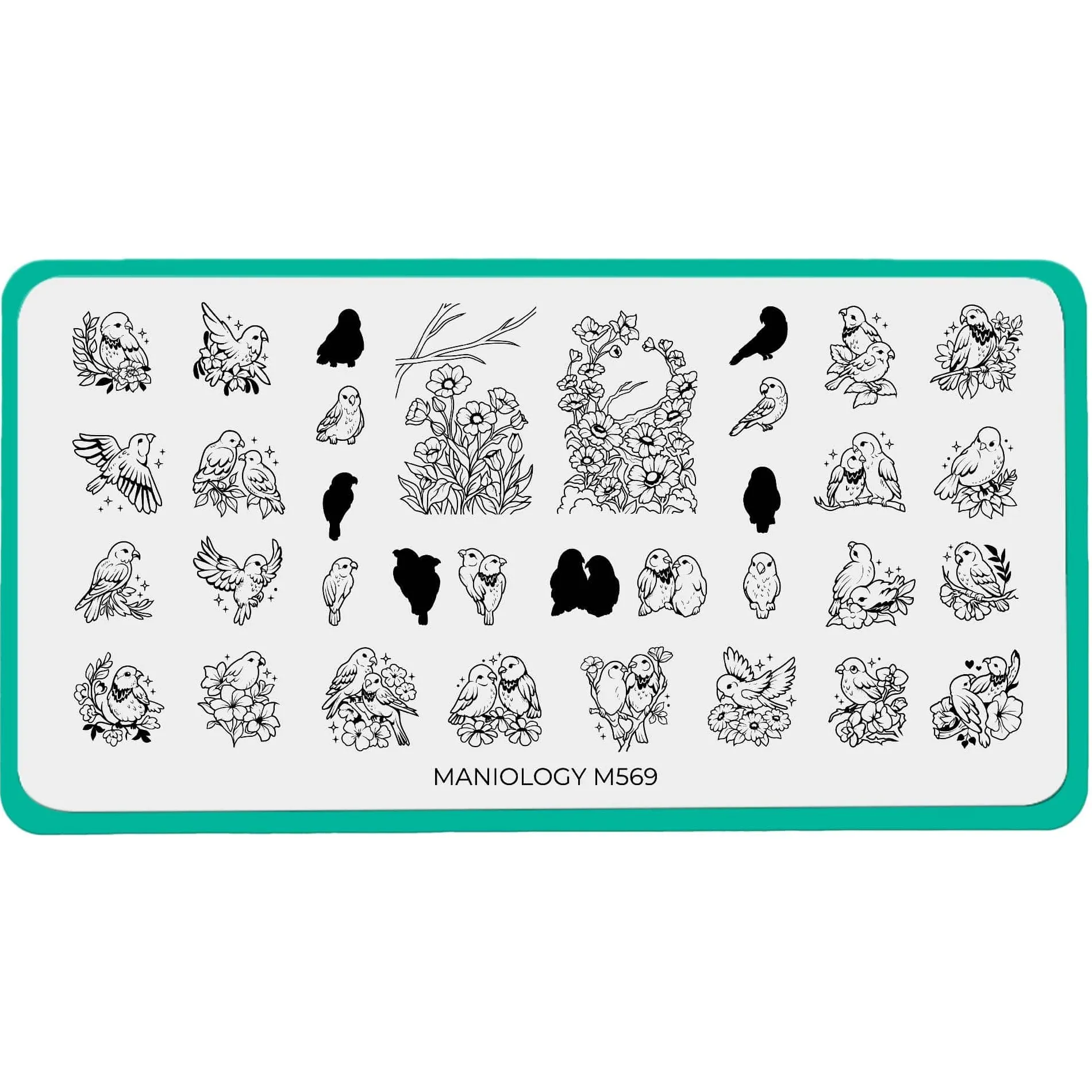 Love Birds (M569) - Nail Stamping Plate