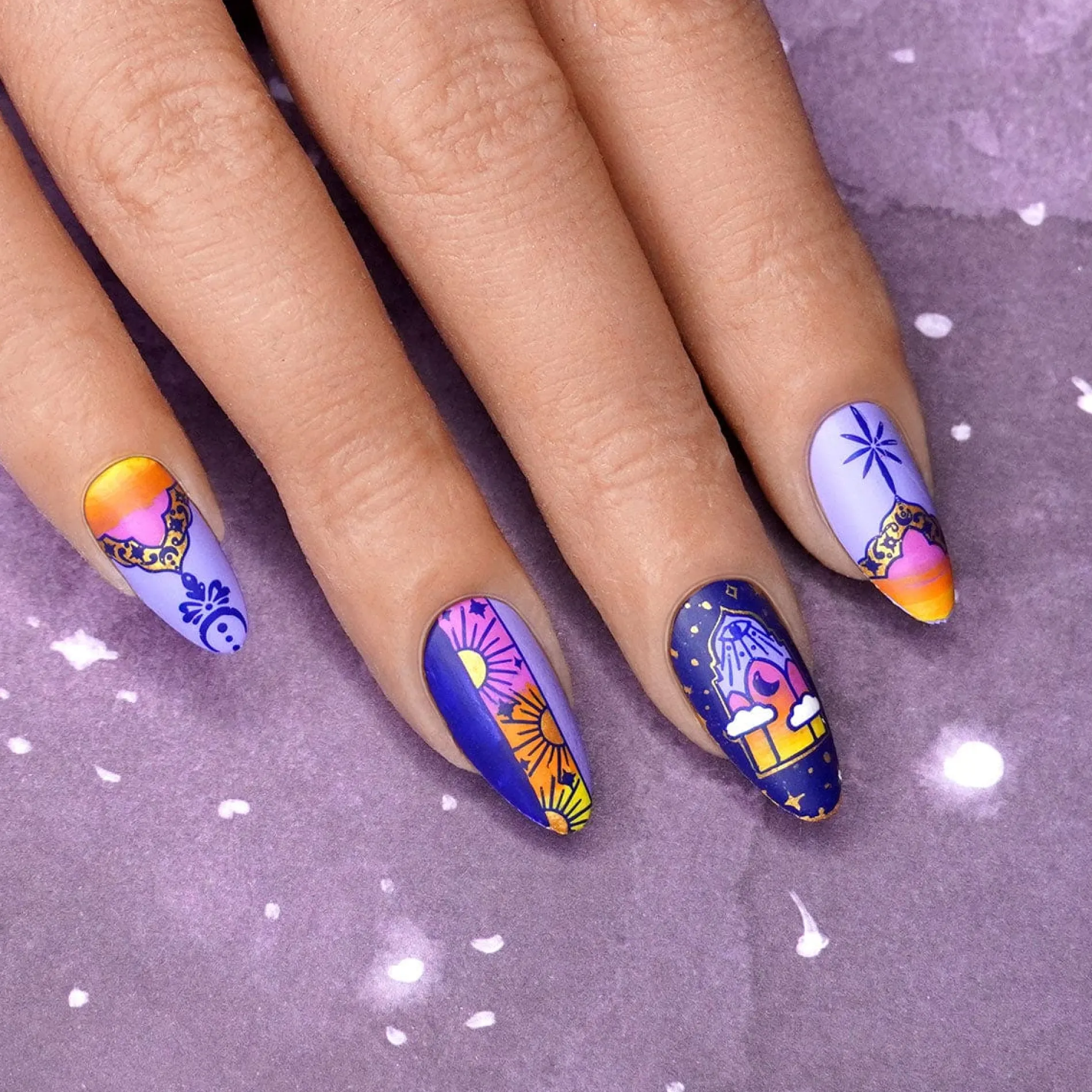Magic Portals: Ethereal French (MXM142) - Nail Stamping Plate