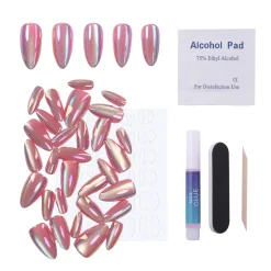 Magnetic Angel Press On Nails - Medium Almond