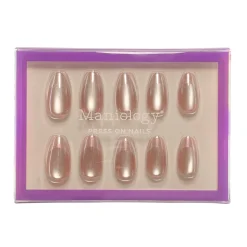 Magnetic Babydoll Press On Nails - Short Almond
