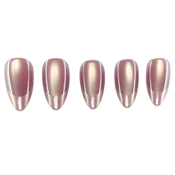 Magnetic Babydoll Press On Nails - Short Almond