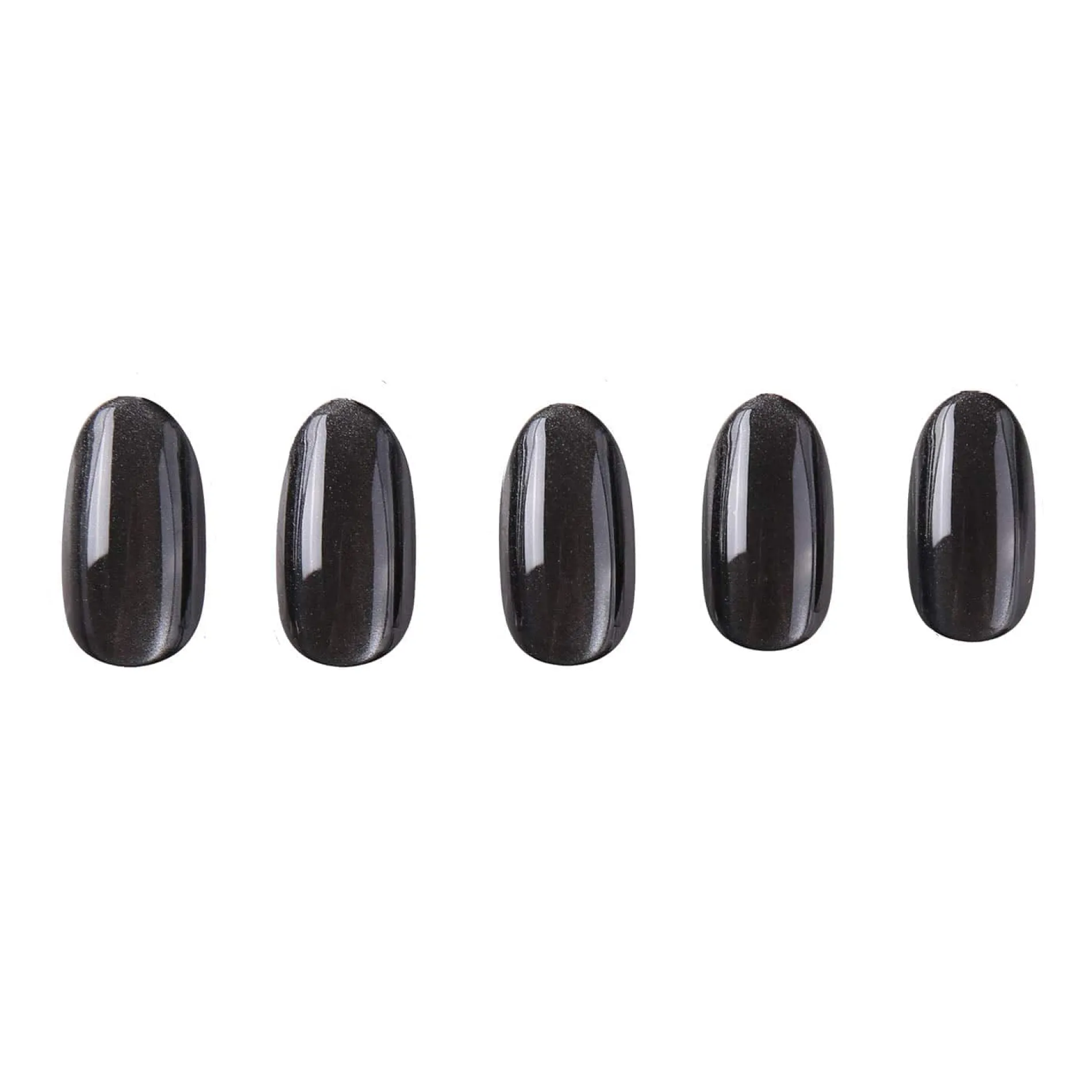 Magnetic Metal Press On Nails - Short Round