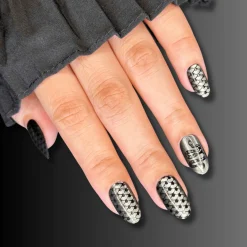 Magnetic Metal Press On Nails - Short Round