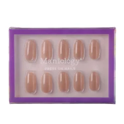 Magnetic Pearl Press On Nails - Short Round