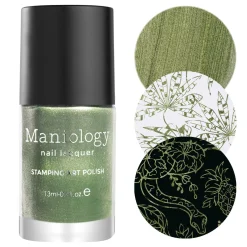 Mangrove (B438) - Metallic Green Stamping Polish