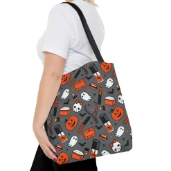 Manicured Halloween Tote Bag - Dark Grey