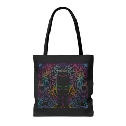 Maniology Rainbow Black Tote Bag