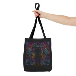 Maniology Rainbow Black Tote Bag