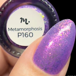 Metamorphosis (P160) - Sheer Purple with Gold Iridescent Flakies Nail Polish