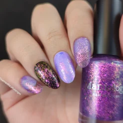 Metamorphosis (P160) - Sheer Purple with Gold Iridescent Flakies Nail Polish