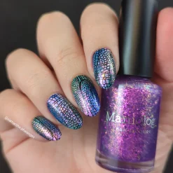 Metamorphosis (P160) - Sheer Purple with Gold Iridescent Flakies Nail Polish