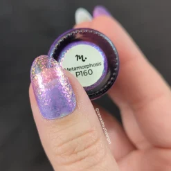 Metamorphosis (P160) - Sheer Purple with Gold Iridescent Flakies Nail Polish