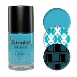 Mid Mod Blue (B548) - Cream Blue Stamping Polish