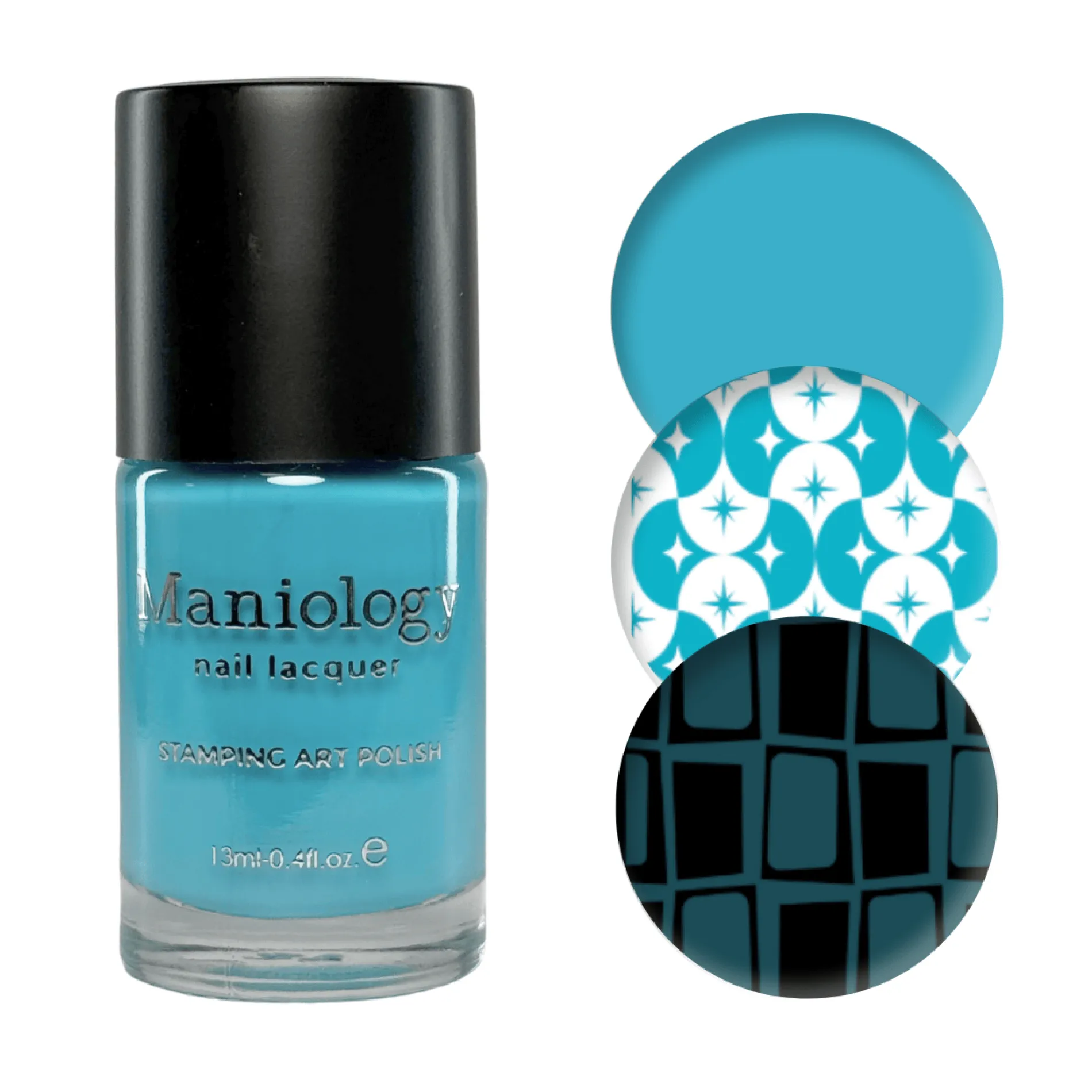 Mid Mod Blue (B548) - Cream Blue Stamping Polish