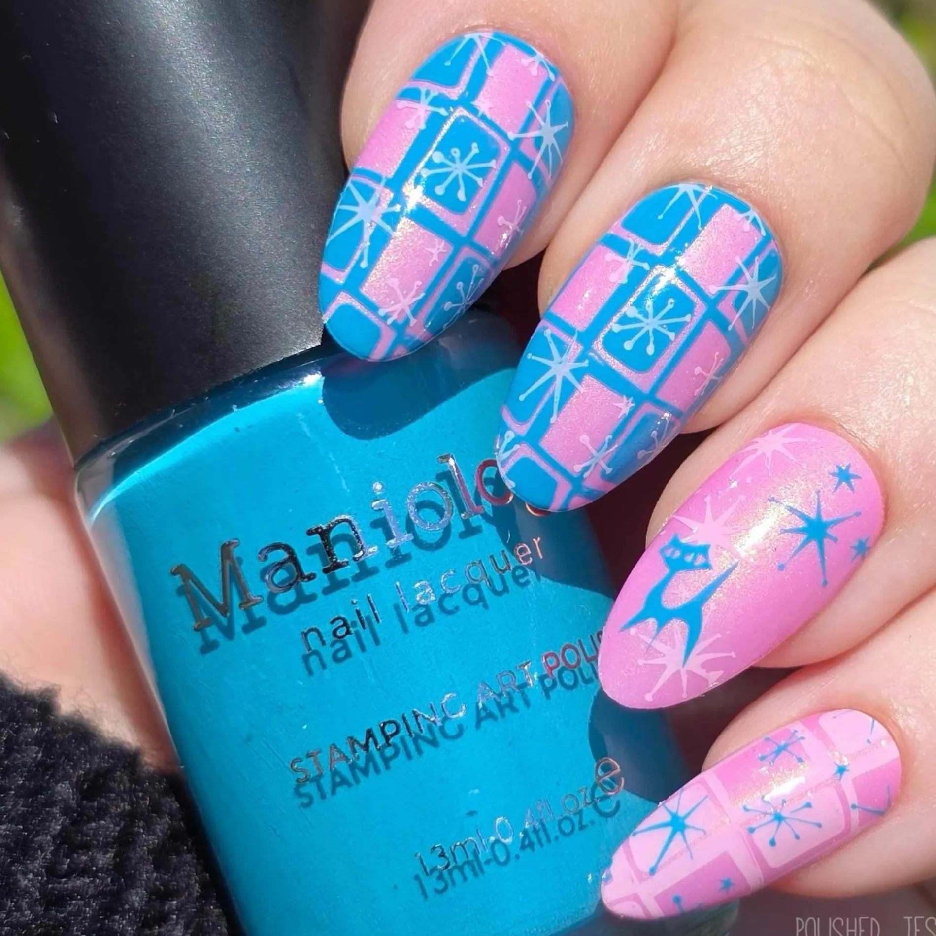 Mid Mod Blue (B548) - Cream Blue Stamping Polish
