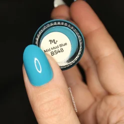 Mid Mod Blue (B548) - Cream Blue Stamping Polish