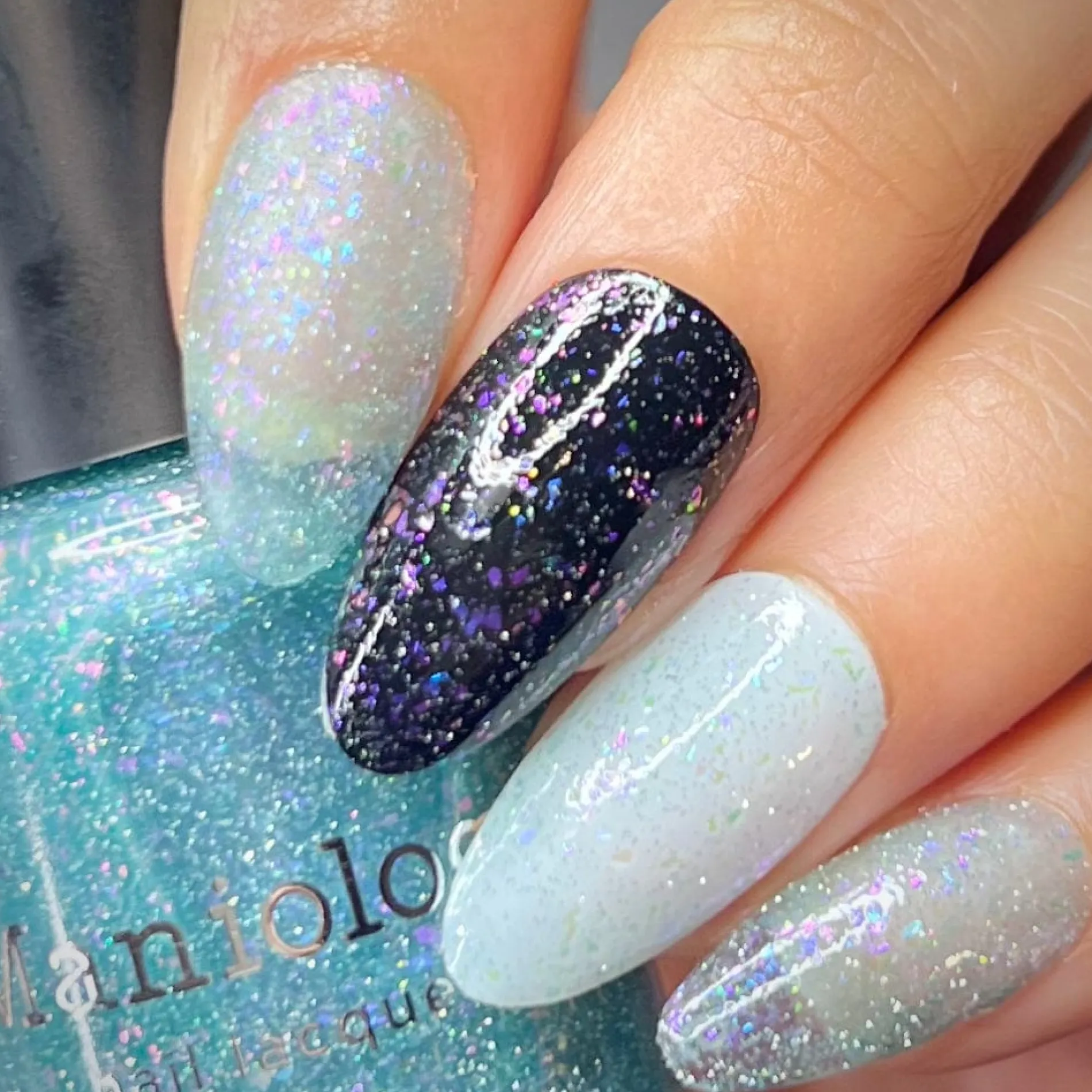 Morning Dew: 3-Piece Flakies Jelly with Reflective Glitter Nail Polish Set