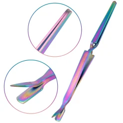 Multipurpose Cuticle Pusher Cleaner and Pincher tool