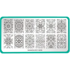 Mystic Woods: Earthly Medallions/Nature's Kaleidescope (m133) - Nail Stamping Plate