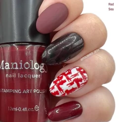 Mythos Collection: Red Sea (B199) Dark Oxblood Red Stamping Polish