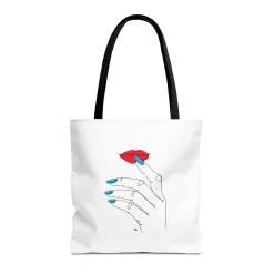 Nail Line Art Tote Bag