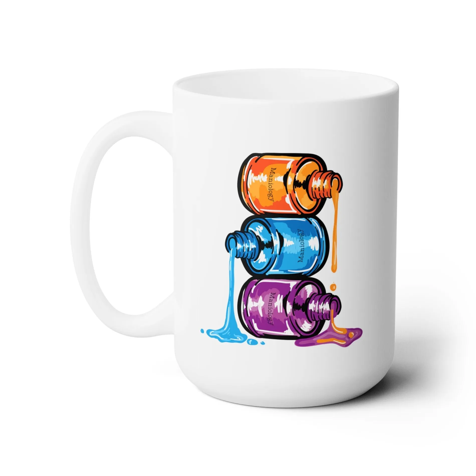 Nail Polish Bottles Ceramic Coffee Mug 15oz