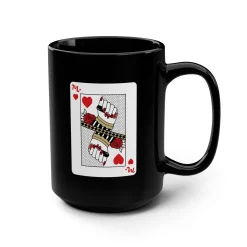 Nail Queen of Hearts Ceramic Coffee Black Mug 15oz