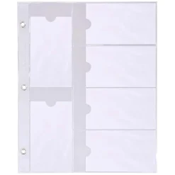 Nail Stamping Plate Storage Binder Refill - 10 Sheets Rectangular
