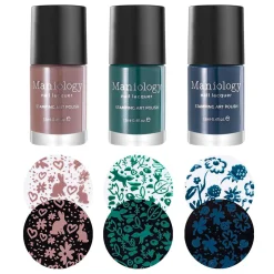 Night Forest: 3-Piece Cream Stamping Art Polish Set
