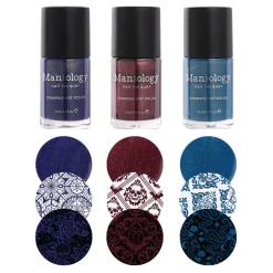 Nightshade: 3-Piece Gold Shimmer Stamping Polish Set