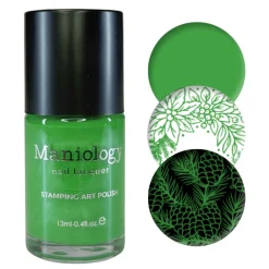 Northern Gleam: Evergleam (B565) - Green Pearl Cream Stamping Polish