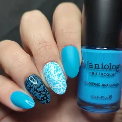 Northern Gleam: Icy Sky (B567) - Blue Pearl Cream Stamping Polish