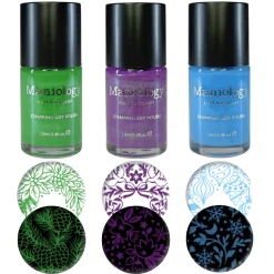 Northern Gleam: 3-Piece Pearl Cream Stamping Polish Set
