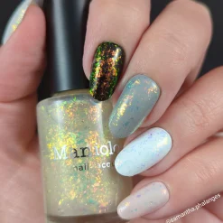 Ocean Crush: Ripple (P148) - Iridescent Orange/Gold Jelly Flakies Nail Polish