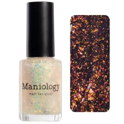 Ocean Crush: Ripple (P148) - Iridescent Orange/Gold Jelly Flakies Nail Polish