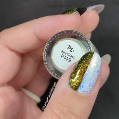 Ocean Crush: Sea Glass (P149) - Iridescent Gold/Silver Jelly Flakies Nail Polish