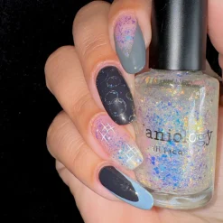 Ocean Crush: Sea Glass (P149) - Iridescent Gold/Silver Jelly Flakies Nail Polish