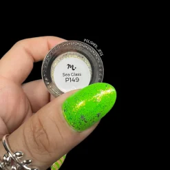 Ocean Crush: Sea Glass (P149) - Iridescent Gold/Silver Jelly Flakies Nail Polish