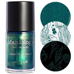 Ocean Floor (B483) - Duochrome Dark Teal Stamping Polish