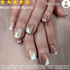 Pardon my French Stamping Bundle - 1 Plate, 2 Stamping Polishes, 1 Smudge Free Top Coat, Stamper & Scraper