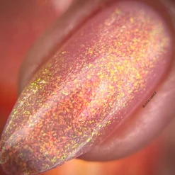 Pau Hana: Fuzzy Navel (P132) - Sheer Pink Flakie Nail Polish