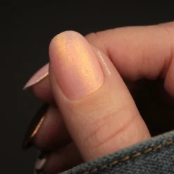 Pau Hana: Fuzzy Navel (P132) - Sheer Pink Flakie Nail Polish