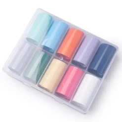 10pc Cream Colored Nail Art Foil Sheets Set