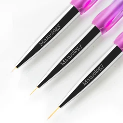 3pc Detailing Brush Set w/ Rainbow Gradient Acrylic Handles