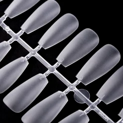 300pcs Full Cover Nail Tips for Extension in 15 Sizes - Medium Coffin