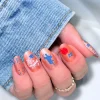 300pcs Full Cover Nail Tips for Extension in 15 Sizes - Short Round