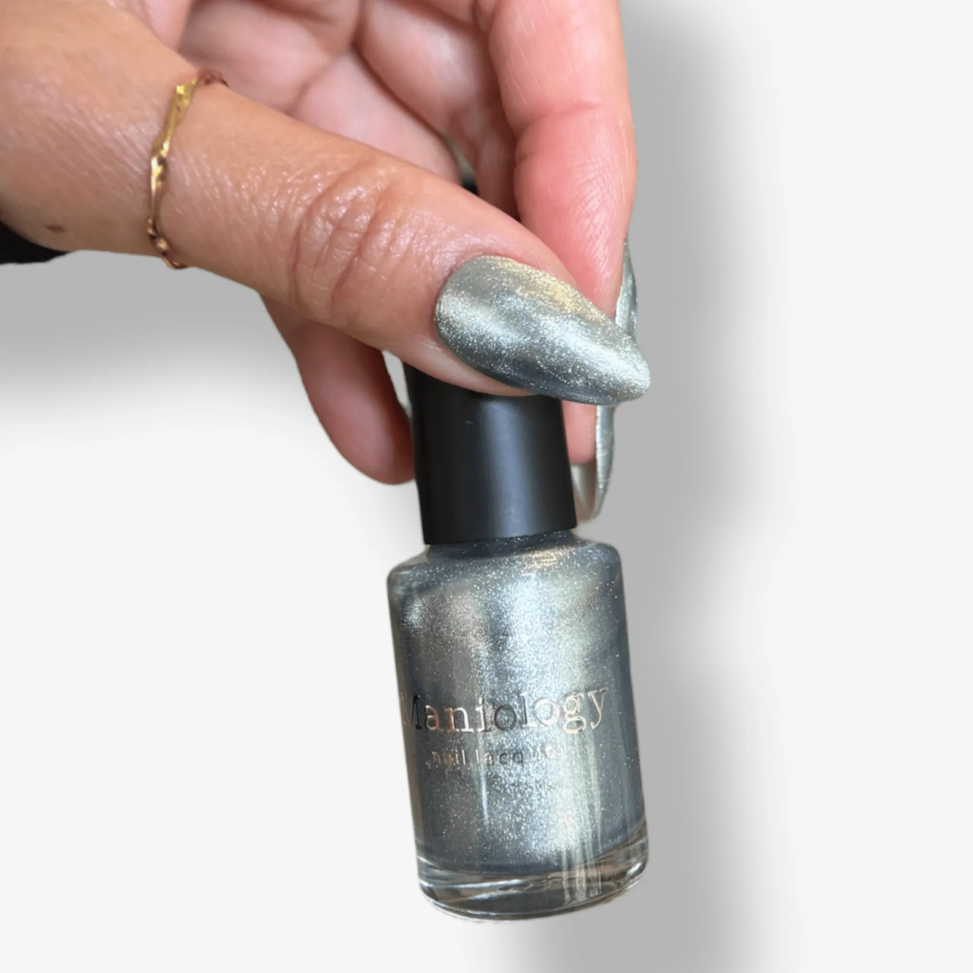 Pearl & Anchor (P184) - Cateye Magnetic Silver Nail Polish