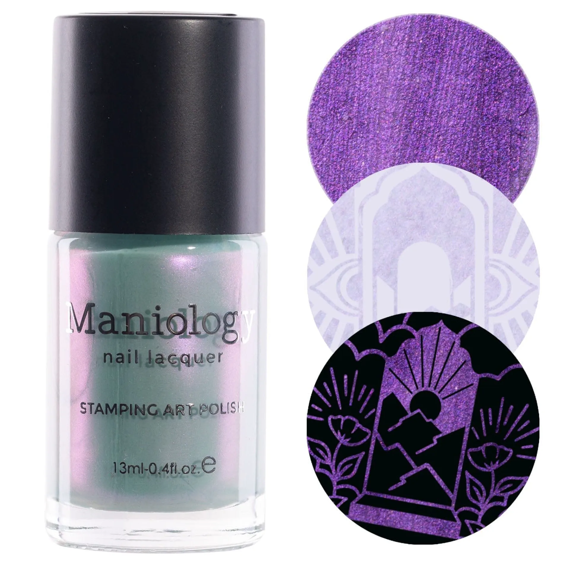 Pearl Prism (B535) - Pearlescent Baby Blue Stamping Polish